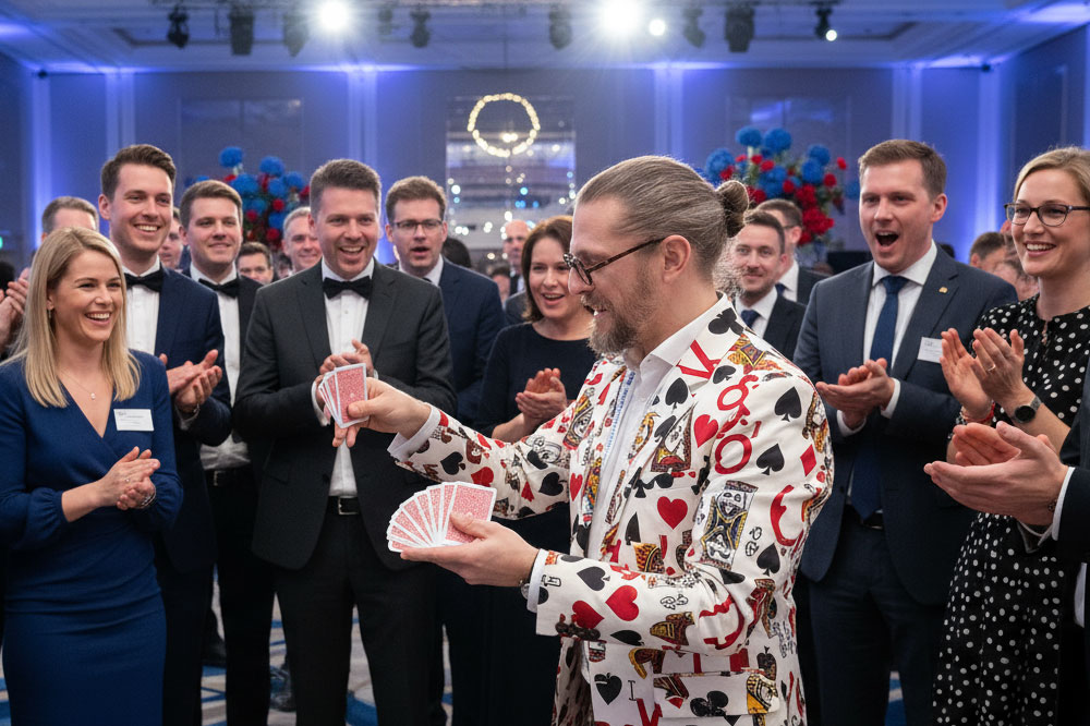 Zauberer Hildesheim für Firmenevent: Close‑Up und Walk‑Act im Business‑Setting