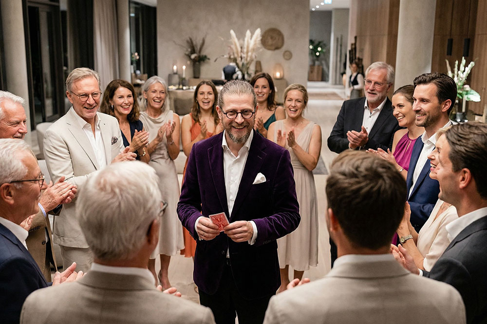 Zauberer Hildesheim: Simabu mit Close‑Up‑Zauberei in kleiner Runde