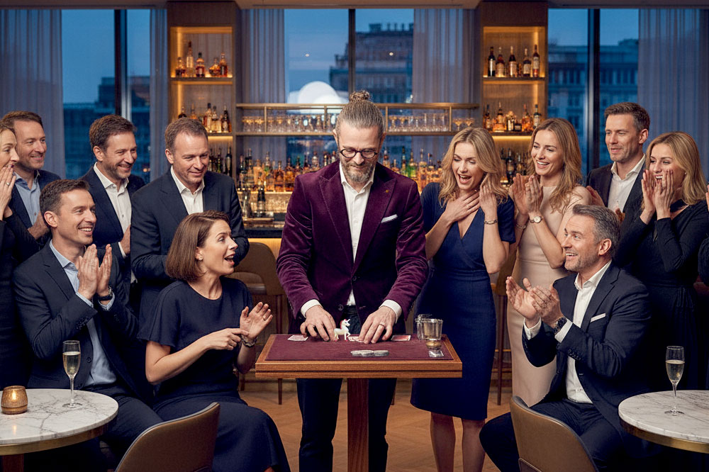 Magier für Weihnachtsfeier: interaktive Momente als Unterhaltung für Team und Gäste