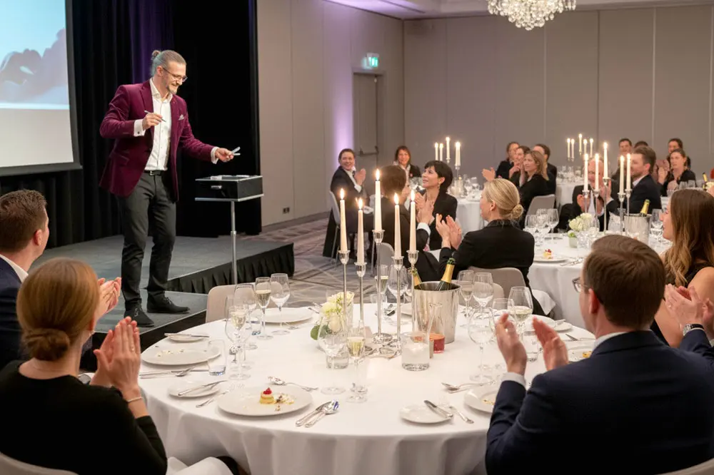 Zauberer Simabu bei einer Bühnenshow in Celle – Publikum applaudiert begeistert